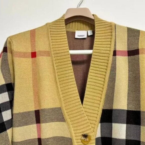Burberry Caragh Check Jacquard Cardigan - Picture 7 of 9